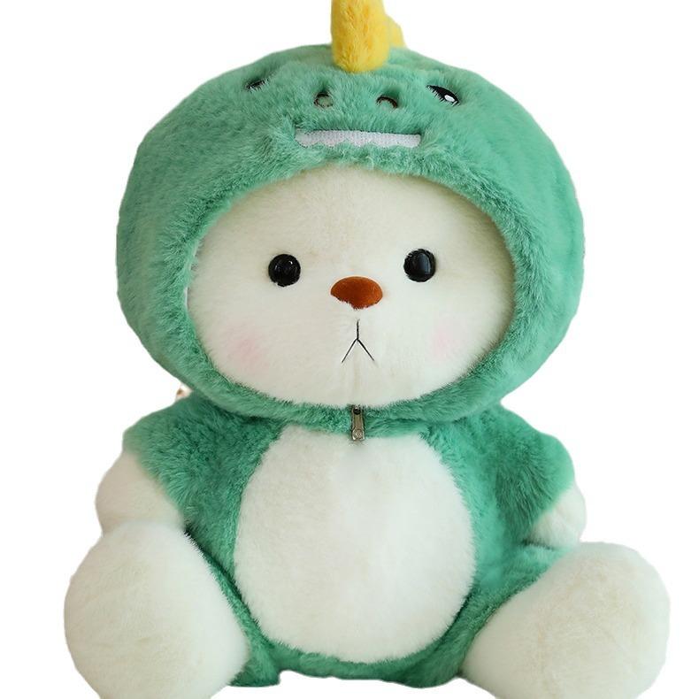 Новый Динозавр Трансформированный Суставный Мишка Кукла Одежда Снимается Кремовый Мишка Плюшевая Игрушка Кукла-Хваталка