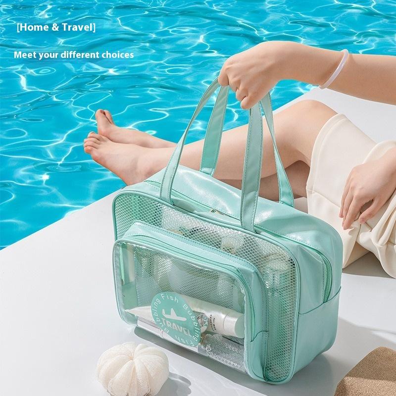 Cosmetic Bag Large Capacity Wet and Dry Separation Waterproof Swimming Bag Portable Beach Bag Fitness Swimming Wash Bag