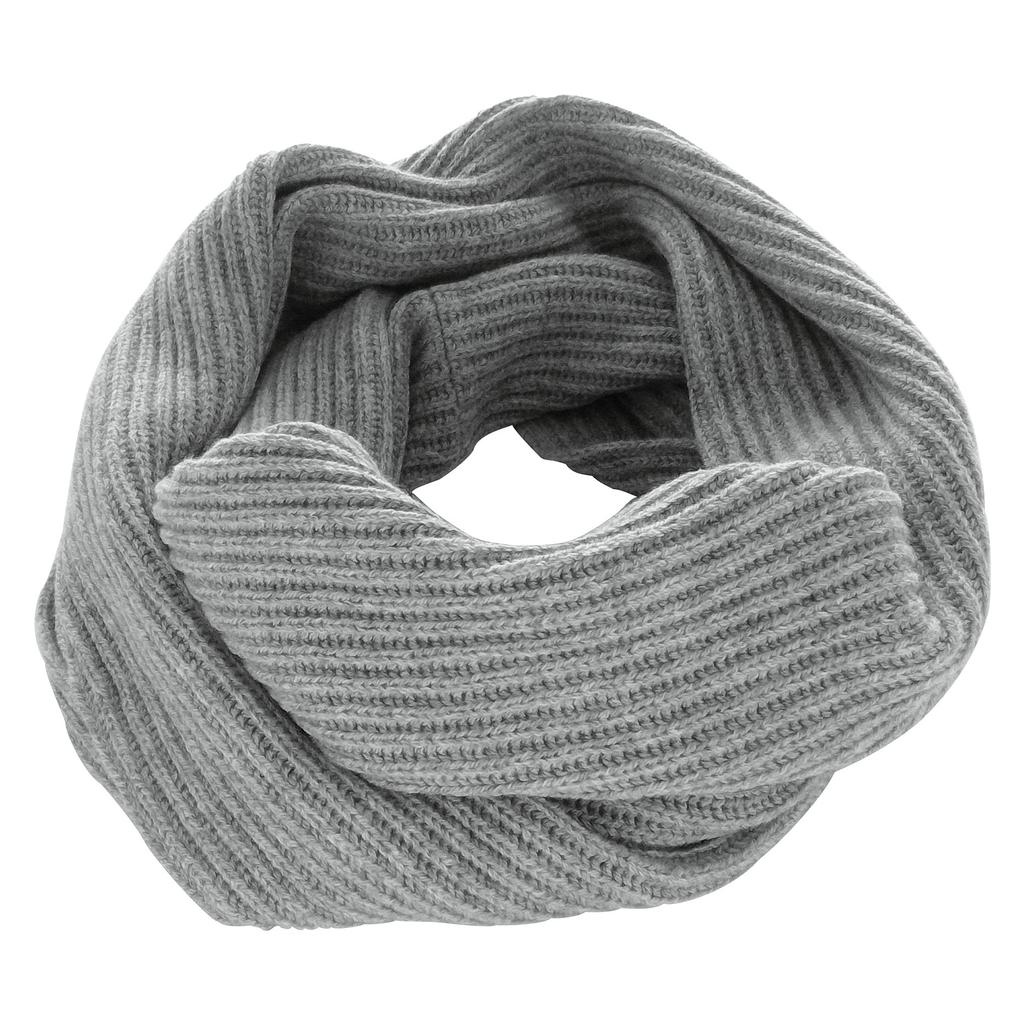 Prodigal Cashmere Rib Knit Long Snood Light 100% (Free Size, Gray)