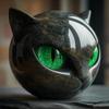 Luxury Black Cat Figurine Modern Minimalist Home Decor Synthetic Resin Craft Artwork Purple Blue Green Yellow Red Color 
