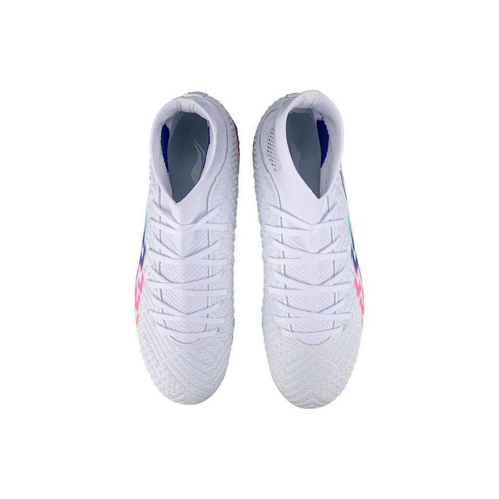 Li Ning Удобный Универсальный TF (Резиновые шипы) Футбольные бутсы из синтетической кожи, амортизирующие, мужские, синие, белые, многоцветные, YSTU021-2