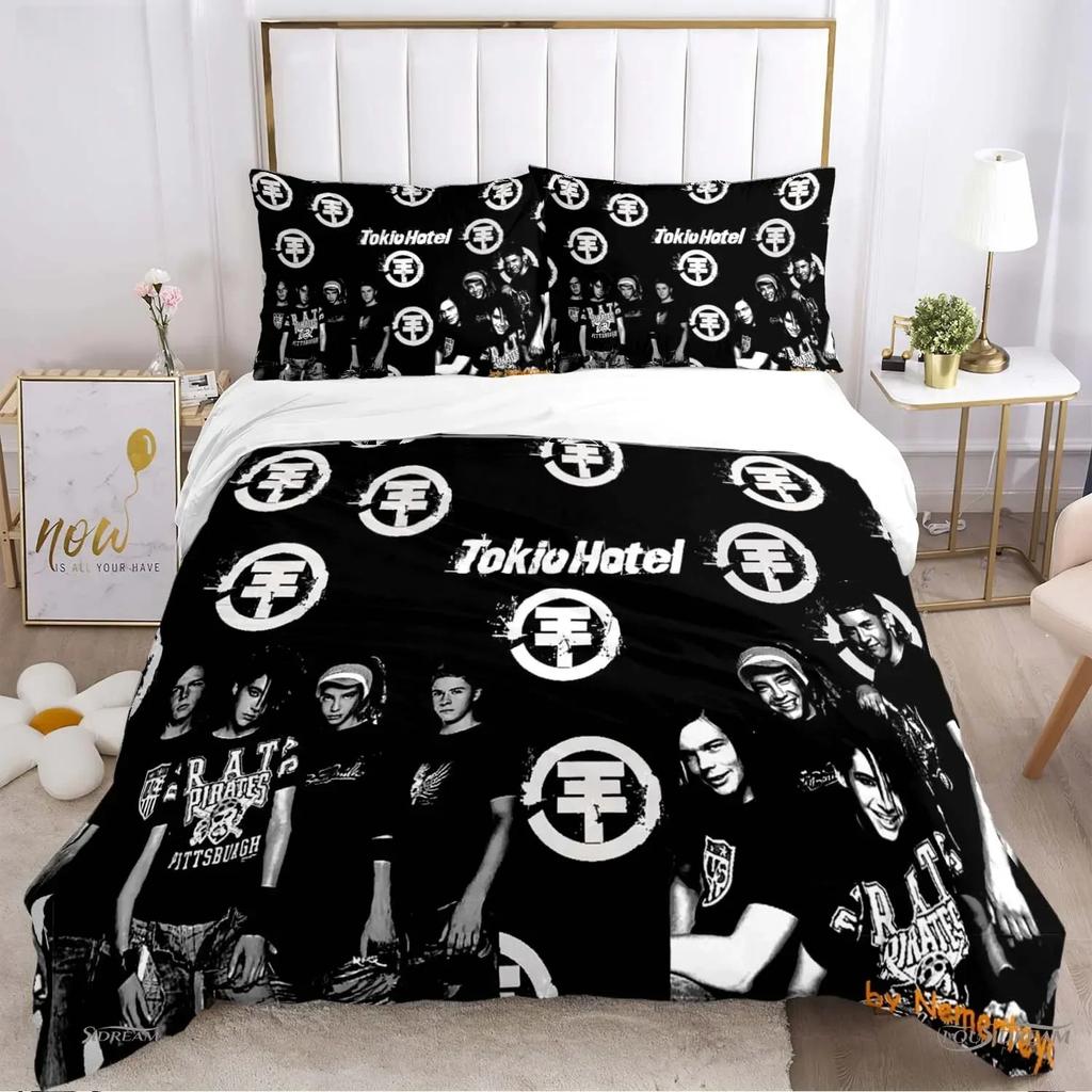 Tokio Hotel 3D Печать рок-группы всесезонный пододеяльник Постельное белье Мягкий пододеяльник и наволочки Single_Double_Queen_King