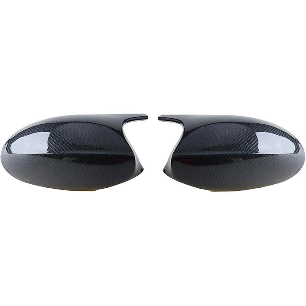 Carbon Fiber Pattern Side Mirror Cover Caps Compatible with BMW 2005-2008 E90 E91 / 2006-2009 E92 E93 PRE-LCI