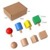 Kid Wooden Screw Matching Game Montessori Parish Toy Nut Bolt Disassembly Fine Motor Skill Shape Color Sensory Educational Toy
