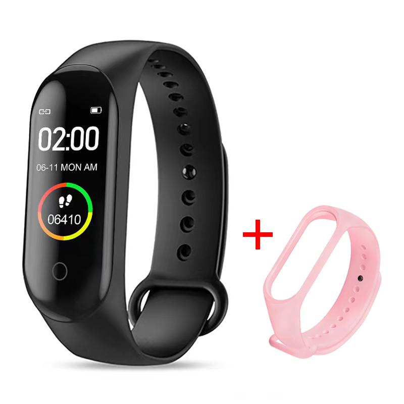 Водонепроницаемый M4 Смарт-часы Браслет Монитор артериального давления и сердечного ритма Смарт-браслет Фитнес-трекер Браслет для Android IOS