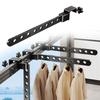 Выдвижная сушилка для белья, складная настенная вешалка для белья, алюминиевый органайзер для одежды для балкона или спальни