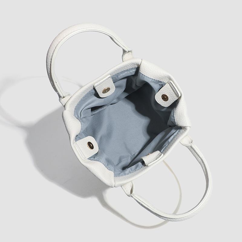 Нишевая Корзина Сумка на Плечо Crossbody 2025 Новая Корейская Мода Текстура Однотонная Сумка-Ведро Ручная Сумка для Женщин