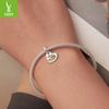 S925 Sterling Silver Love Forever Pendant Accessories Personalized Love Card Stacking Bracelet Beaded