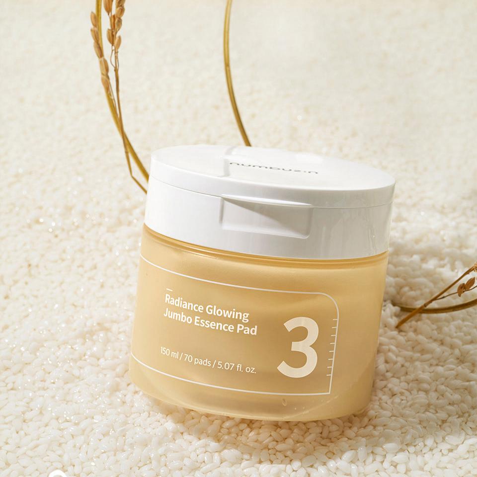 NUMBUZIN No.3 Radiance Glowing Jumbo Essence Pad (Чистое сияние) 70 прокладок + 10 бонусных прокладок