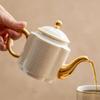 Позолоченный керамический чайник, устойчивый к высоким температурам, домашний чайник для заваривания с отверстием для фильтра