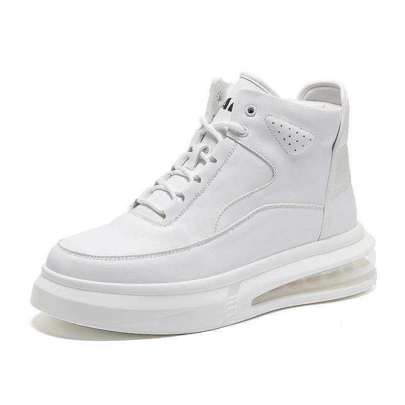 Туфли средней высоты мужские кроссовки повседневные дышащие осенне-зимние новые универсальные маленькие белые туфли модные молодые туфли Вэньчжоу