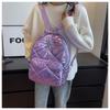 Backpack Fashion Lingge Embroidered Thread Backpack Girl Shopping Korean Style Simple Versatile Cotton Suit Bag