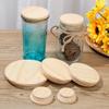 Bottle Sealing Caps Kitchen Organization Mason Jar Lid Wide Mouth Cover Canning Storage Wood Lids
