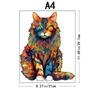 Interesting Colorful Cat - Wooden Puzzle - Challenge Your Brain - Perfect For Birthdays And Holidays - Colorfulchristmas Gifts