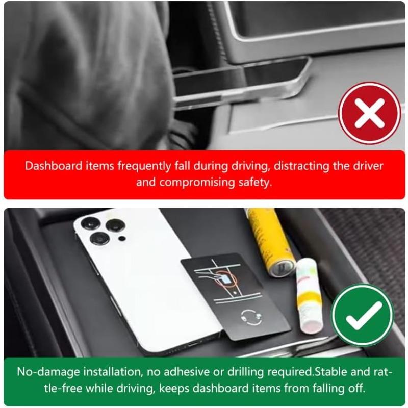 For Tesla New Model 3 Highland / Model Y/YL Center Console Armrest Storage Tray Organizer Box Case ABS Car Interior Accessories