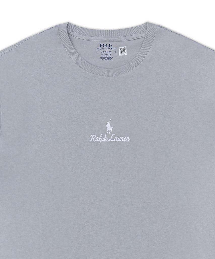POLO RALPH LAUREN Классический крой Хлопковая футболка с логотипом - Серая