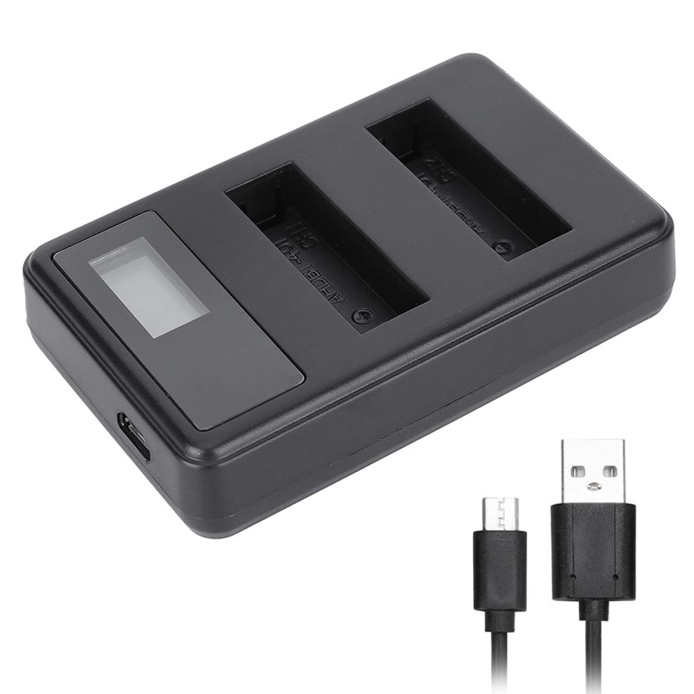 SEIVI AHDBT 401 Зарядное устройство для аккумуляторов экшн-камеры с двумя слотами и ЖК-дисплеем для зарядки для Gopro 4