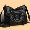Женская сумка Мягкий кожаный рюкзак Большая вместимость Модная простая многослойная сумка через плечо на одно плечо