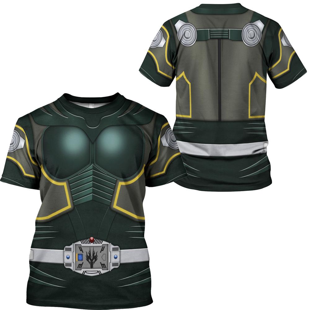 Футболки Kamen Rider W CycloneJoker Японское Токусацу Косплей 3D Печать Детские Футболки Летние Мужские/Женские Харадзюку Короткий Рукав Y2k Топ