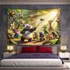 "Panda With Animals Taking Selfie in Forest" Pattern Wall Hanging Tapestry Decorative Tapestry Home Decor for Bedroom and Living Room