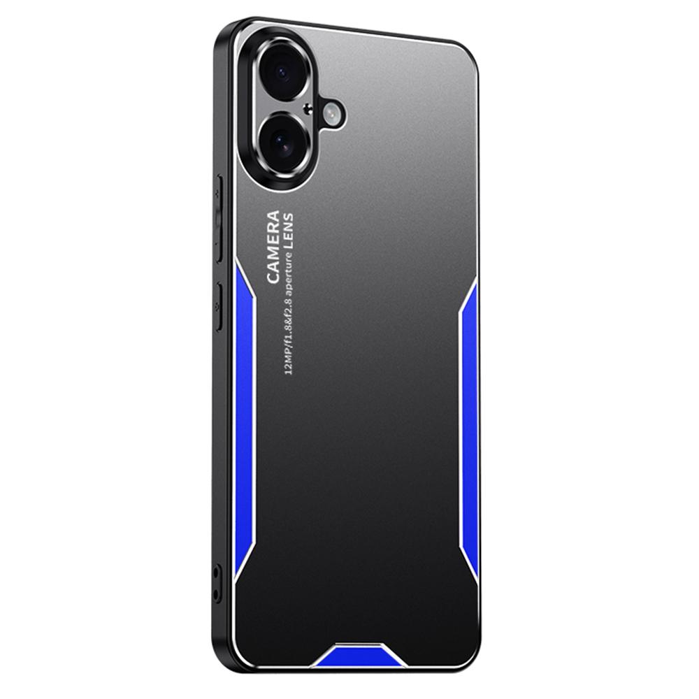 For iPhone 16 Plus Phone Case Aluminium Alloy TPU PC Back Cover