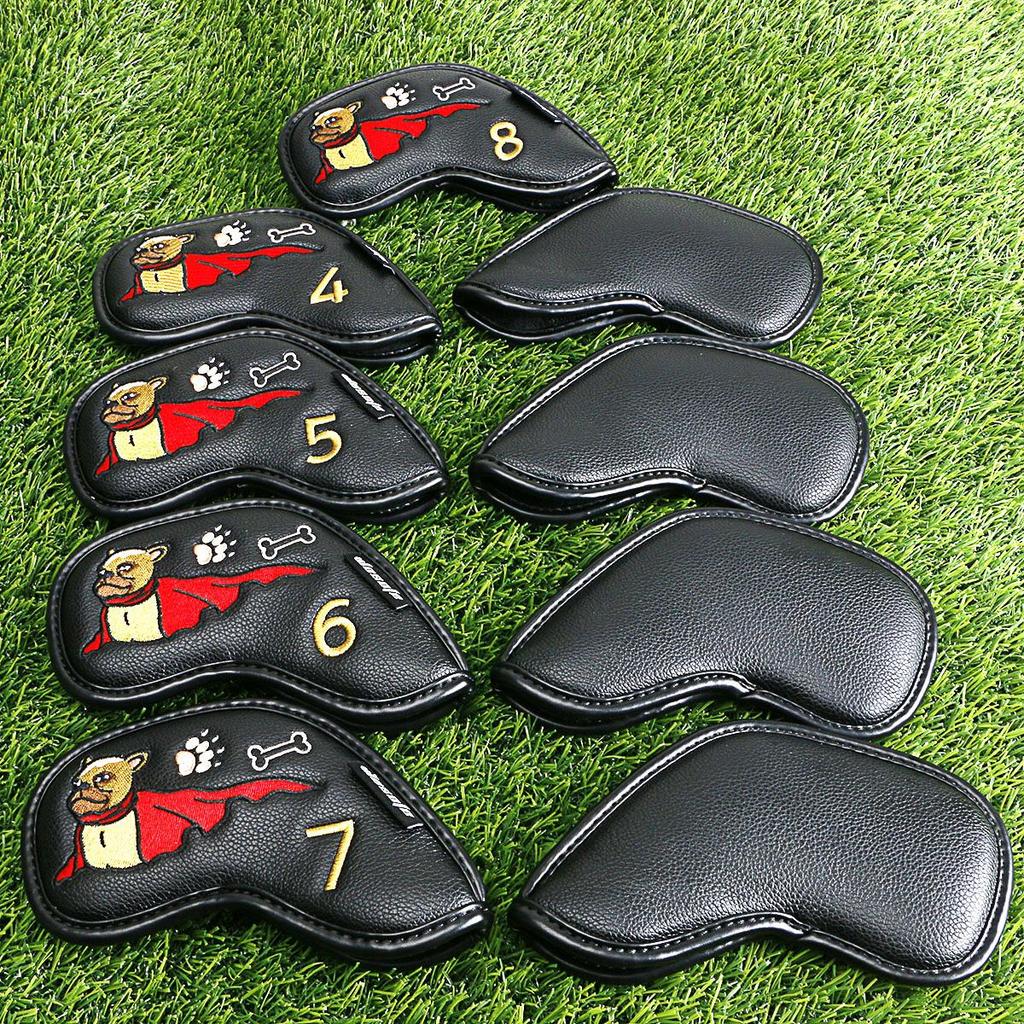 Чехол на головку гольф-айрона «Французский бульдог» - Защитный чехол из ПУ, Милый дизайн