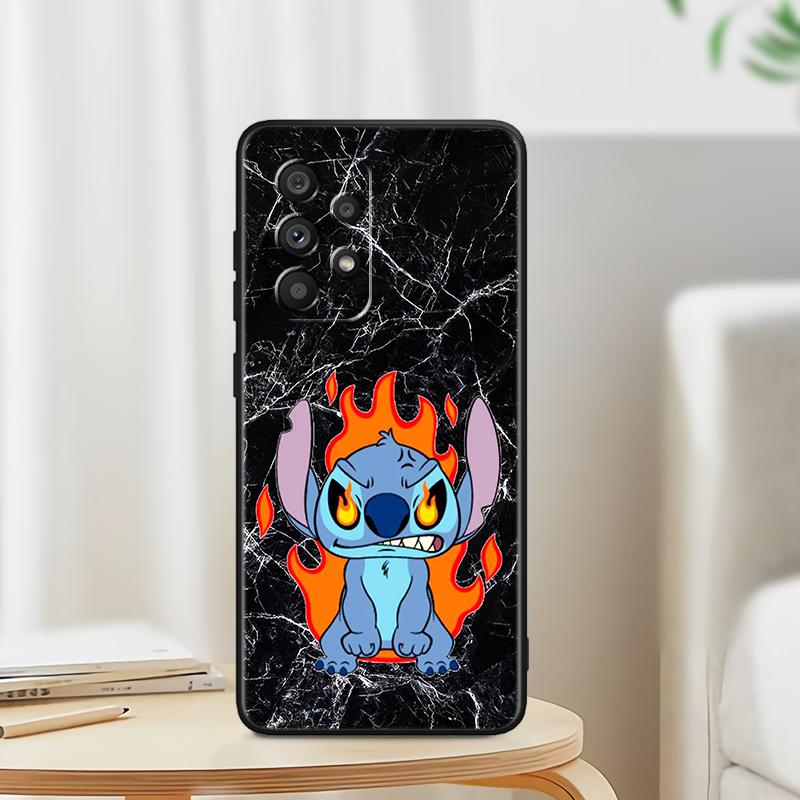 OHANA Stitch Cute для Samsung Note 20 10 Ultra Plus A31 A14 A12 A70 A34 A25 A04 A05 A15 A24 5G черный чехол для телефона