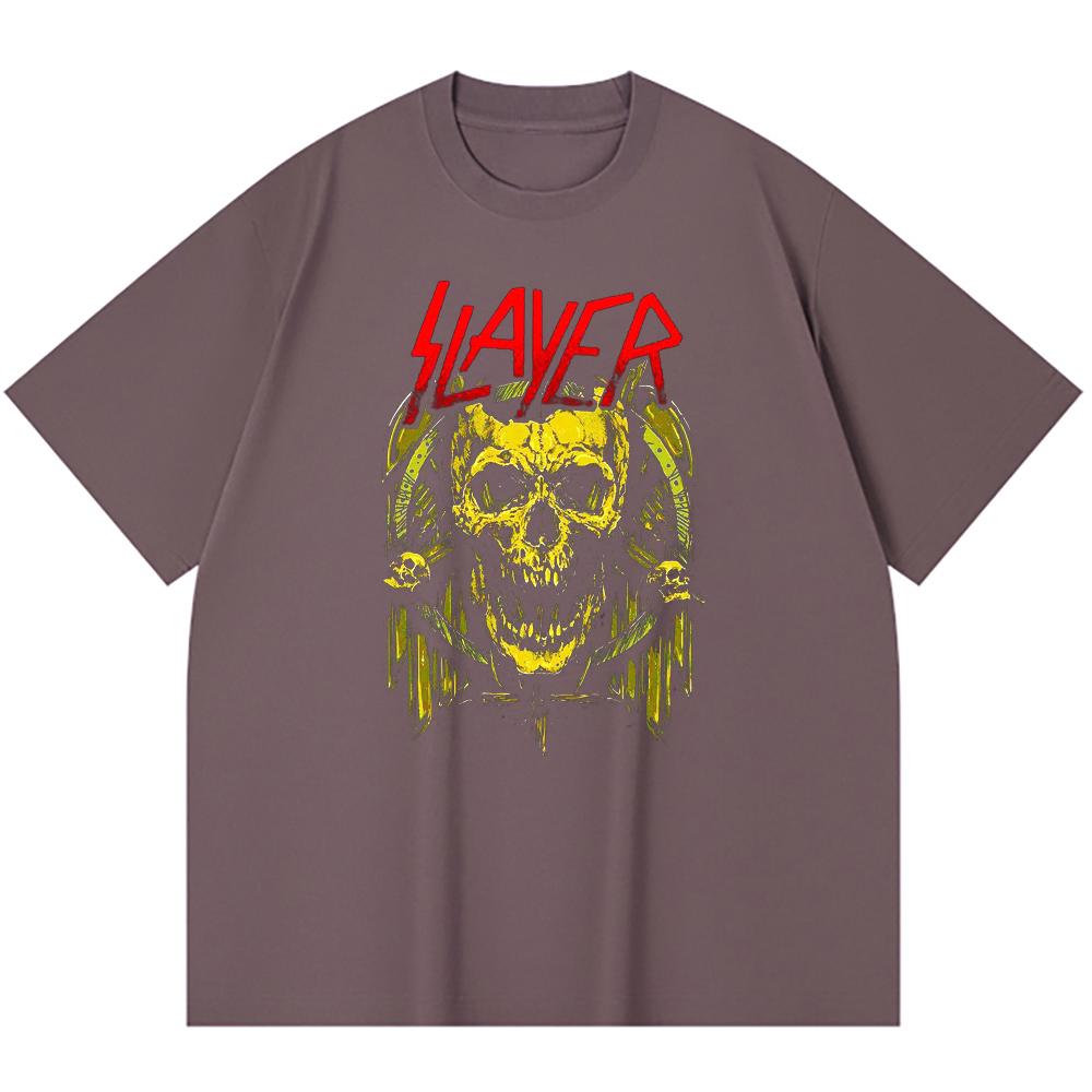 Хлопковая футболка плотностью 230 г/м² 100% Хлопок Heavy Metal Футболка с принтом рок-группы Популярная музыка Унисекс Тяжелая хлопковая футболка