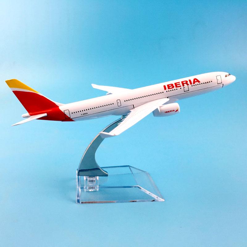 Масштаб 1/400 16 см Модель самолета Airbus A330 авиакомпании Iberia (Испания) Литой металлический самолет
