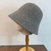 Warm Wool Fisherman Hat Solid Color Fedora Hat Simple Warm Bucket Hat  Outdoor