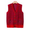 New Mother's Autumn Vest Jacket Medium and Old Knitted Sweater Vest Casual Grandma Autumn Top