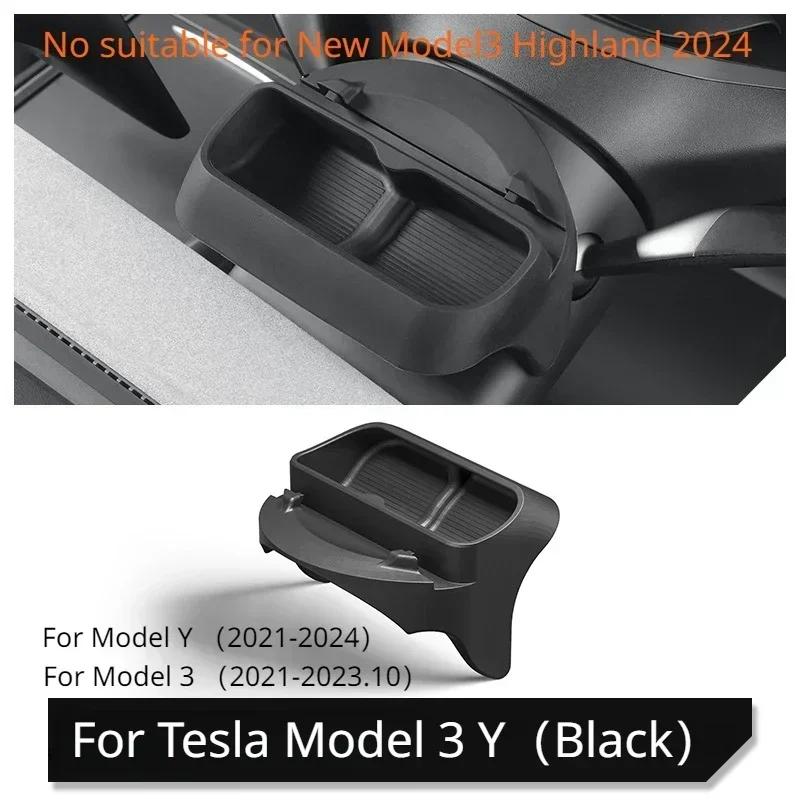 Stow Pocket 2024-2024 For Tesla Steering Wheel Front Storage Box Phone Holder For Model Y Model 3 Auto Interior Accessories