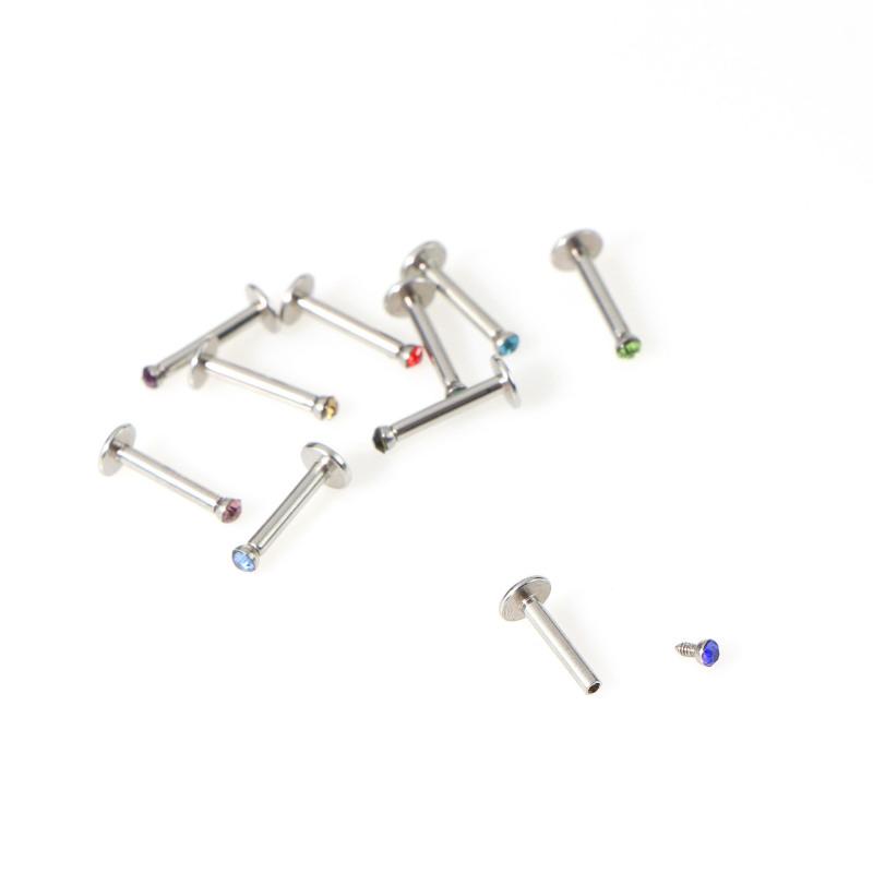 RUI RUI YU, 10 шт., разноцветные гипоаллергенные серьги-гвоздики из нержавеющей стали с губной губой, серьги-гвоздики на козелке