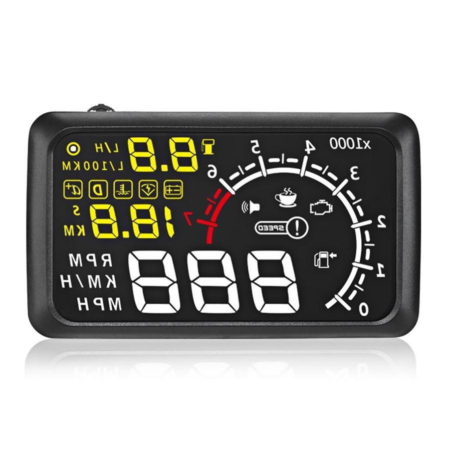 X3 ЖК 5,5" Автомобильный HUD Проекционный дисплей Предупреждение о скорости Спидометр Датчик давления топлива