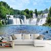 Waterfall Running Water Large Wall Paper Modern Living Room Decor TV Background Wallpaper 3D Landscape Mural