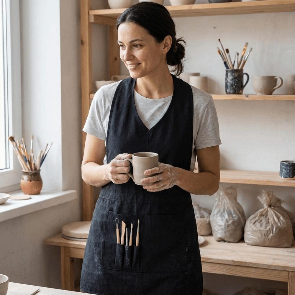 Wear Resistant Workwear Apron Waterproof Sleeveless Apron Portable Cooking Apron Baking Workwear