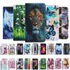 Leather Case For Samsung Galaxy A12 A32 A42 A52 A72 A02s S21 Plus Butterfly Animal Painted Book Stand Flip Leather Phone Cover