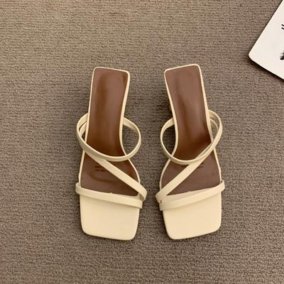 Дизайнерские женские тапочки в уличном стиле, модные узкие шлепанцы, женские сандалии для улицы, летняя женская обувь 2024 года