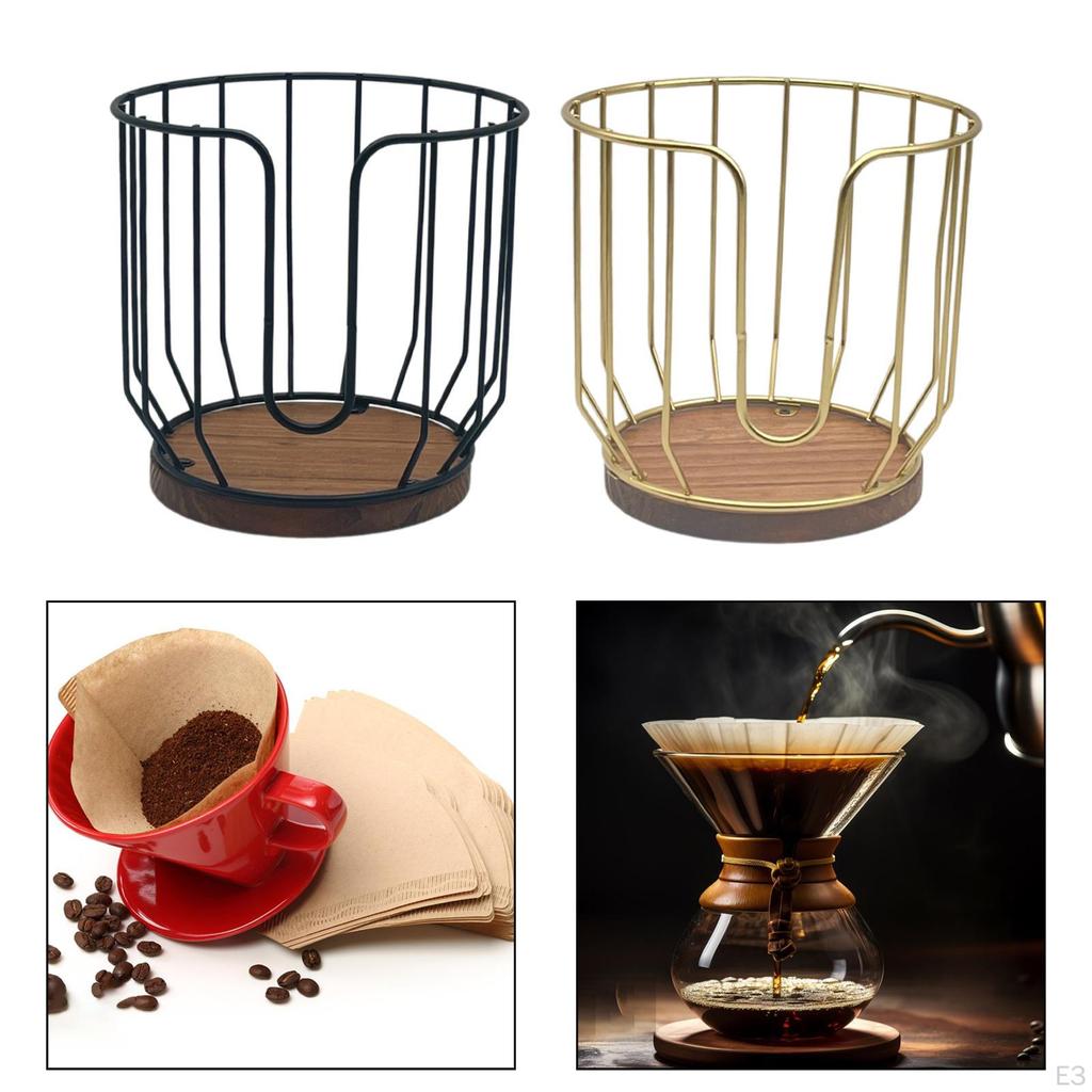 Держатель для кофе Диспенсер Металлическая проволочная корзина для хранения Контейнер для столешницы Офисный дом