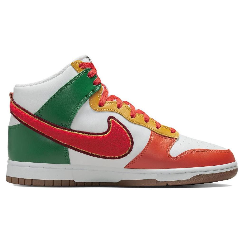 Nike Мужские кроссовки Dunk High Chenille Swoosh красно-белые Team-Red DR8805-100