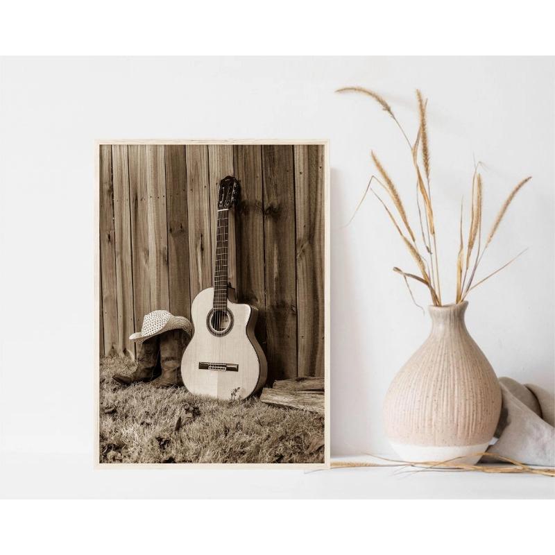 Southwest Rustic Western Farmhouse Photo Highland Cow Posters and Prints Печать на холсте Wall Art Picture for Living Room Decor