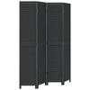 VidaXL Room Divider 4 Panels, Room Separator, Privacy Screen, Living Room Bedroom Screen, Black Wood 358851