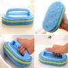 Kitchen Bathroom Toilet Cleaning Magic Sponge Glass Wall Cleaning  Bath Brush Handle Sponge Ceramic Window Slot Clean Brush