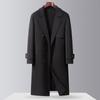 Autumn and Winter Double-sided Woolen Coat Long Knee Double-breasted Korean Version Wool Woolen Coat Men's Trench Coat