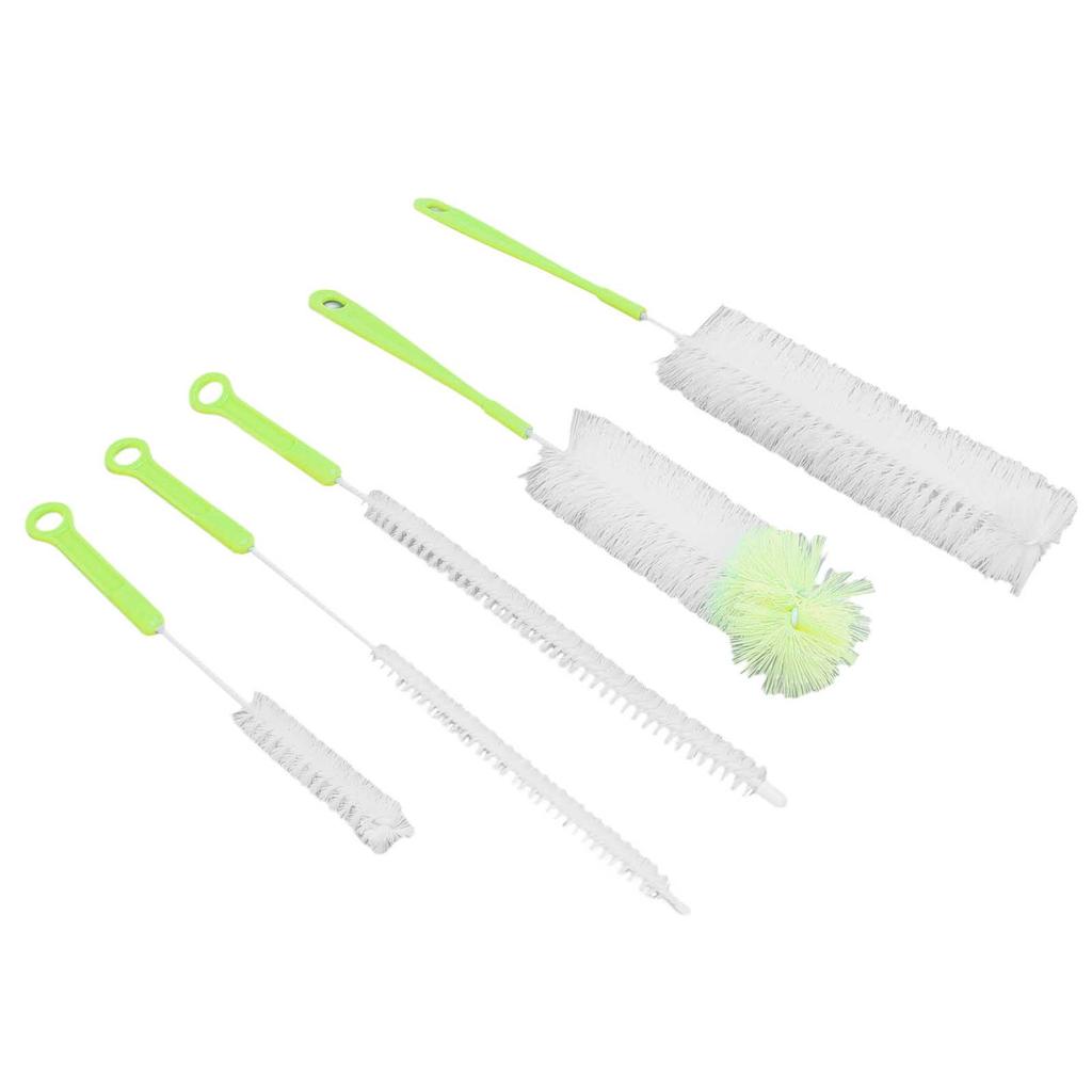 Bottle Brush Set Food Grade Long Handle 5 Types Water Bottle Cleaner for Wine Sports Bottles
