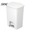 White And Gray Trash Can Pedal Can, with Dual-mode Lid, Easy Access Garbage Household Foot Operated Bin Odor-proof Slim Solid Color Waste Basket, for