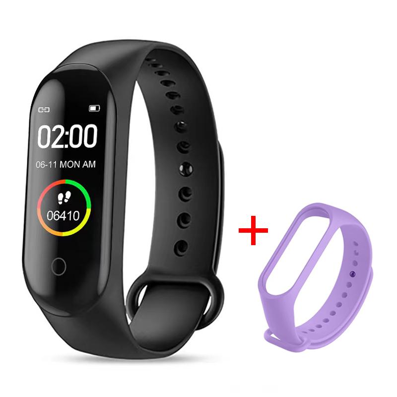 Водонепроницаемый M4 Смарт-часы Браслет Монитор артериального давления и сердечного ритма Смарт-браслет Фитнес-трекер Браслет для Android IOS