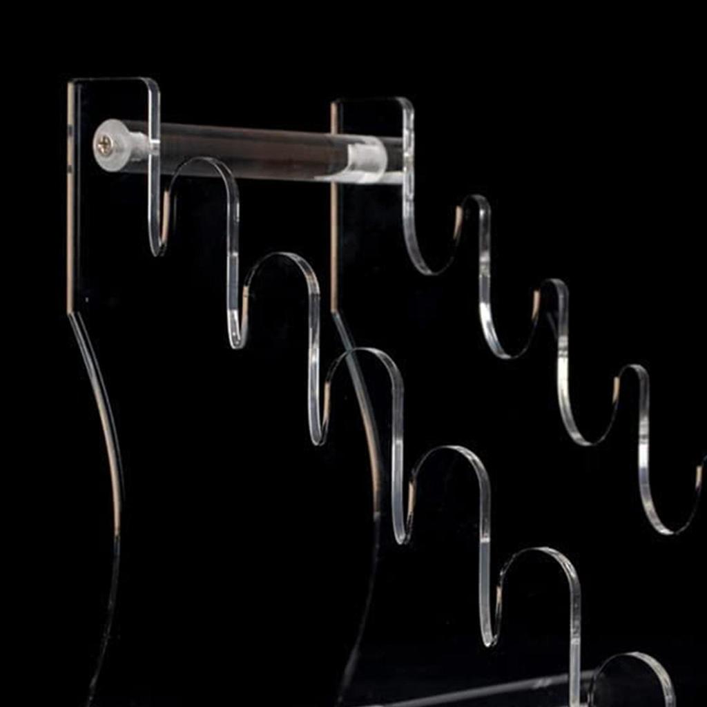 Acrylic Knife Holder Storage Rack Clear 21.3x13x22cm Bracket Shelf with 6 Layers for Retail Store