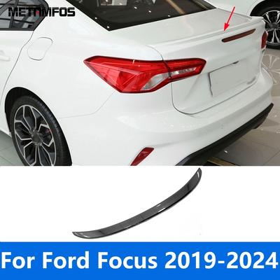 Для Ford Focus Седан - 2024 Углепластик Задний Спойлер-Губа на Крышку Багажника Спойлер-Хвост Накладка Аксессуары Стайлинг Автомобиля