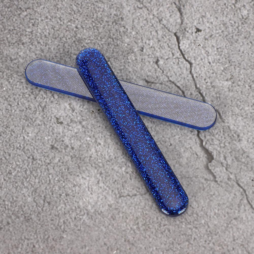 2 шт. Пилка для полировки и шлифовки ногтей, профессиональная нано-стеклянная пилка для маникюра, синяя